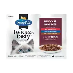 Woolworths Fussy Cat Wet Cat Food Pk 12 x 80g offer