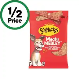 Woolworths Schmackos Strapz Dog Treats 500g offer