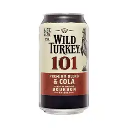 Woolworths Wild Turkey 101 6.5% & Cola Cans 10x375mL offer