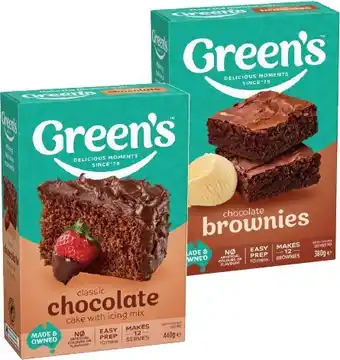 IGA Green’s Baking Mix 380‑470g Selected Varieties offer