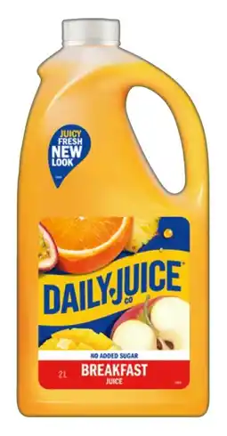 IGA Daily Juice Co No Added Sugar Breakfast Juice 2 Litre offer