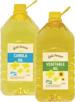 Coles Gold Sunset Vegetable or Canola Oil 4 Litre offer