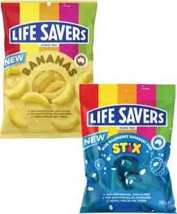 Coles Life Savers Lollies 150g-200g offer