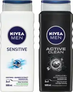 Coles Nivea Men Shower Gel 500mL offer