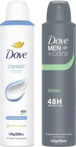 Coles Dove 48hr Aerosol Deodorant 250mL offer