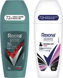 Coles Rexona Advanced 72hr Roll On Deodorant 50mL offer