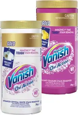 Coles Vanish NapiSan Oxi Action Gold Multi Power Laundry Booster Powder 2kg offer
