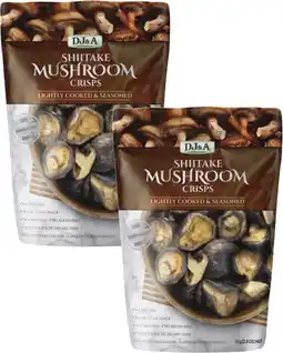 Coles DJ&A Shiitake Mushroom Crisps 65g offer