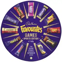 Coles Cadbury Favourites Games Tin 549g offer