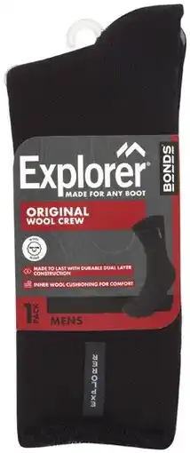 Coles Bonds Men's Explorer Wool Socks 1 Pack offer