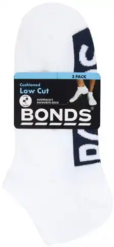 Coles Bonds Men's Logo Lowcut Socks 3 Pack offer