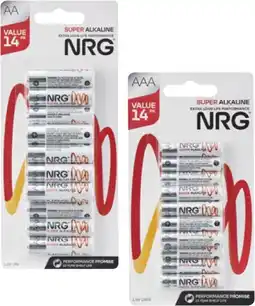 Coles NRG Batteries AA or AAA 14 Pack offer