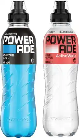 Coles Powerade Sports Drink or Active Water 600mL offer