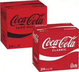 Coles Coca-Cola Soft Drink 24x375mL offer