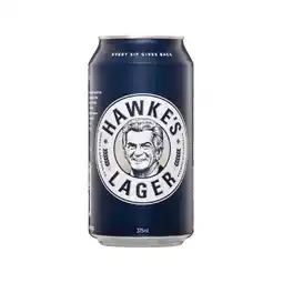Woolworths Hawkes Lager Cans 24x375mL offer