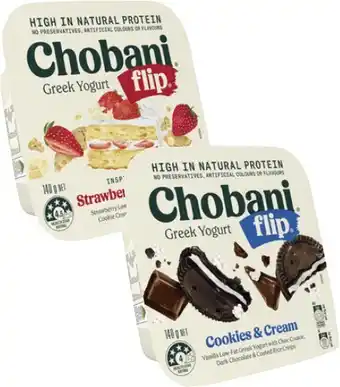Coles Chobani Flip Yogurt 140g offer