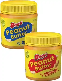 Coles Bega Smooth or Crunchy Peanut Butter 375g offer