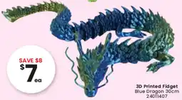 Toymate 3D Printed Fidget Blue Dragon offer