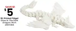 Toymate 3D Printed Fidget Glow In The Dark Dragon offer