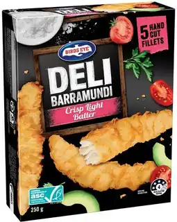 Coles Birds Eye Deli Crispy Light Batter Fish 250g offer