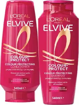Coles L'Oréal Elvive Colour Protect Shampoo or Conditioner 340mL offer