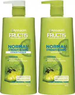 Coles Garnier Fructis Shampoo or Conditioner 850mL offer