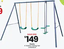 Toymate Skyfly 4 Station Swing Set offer