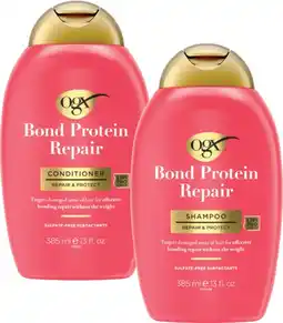 Coles Ogx Bond Protein Repair Shampoo or Conditioner 385mL offer