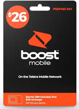 Coles Boost Mobile $26 Sim Pack offer