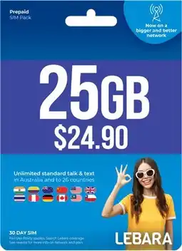 Coles Lebara $24.90 Starter Pack offer
