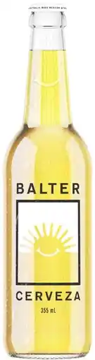 Coles Balter Cerveza Bottles 24x355mL offer