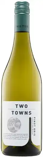 Coles Two Towns Adelaide Hills Pinot Gris 750mL offer
