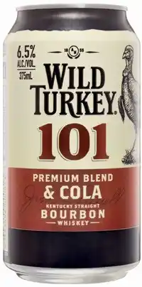 Coles Wild Turkey & Cola 101 Cans 4x375mL offer