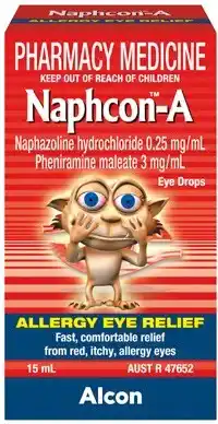 Amcal Pharmacies Naphcon-A Allergy Eye Relief Drops 15mL offer