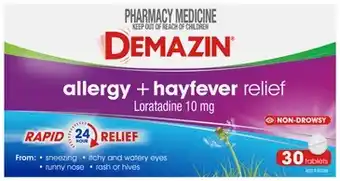 Amcal Pharmacies Demazin Allergy + Hayfever Relief 30 Tablets offer