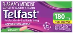 Amcal Pharmacies Telfast Hayfever Allergy Relief 180mg 30 Tablets offer