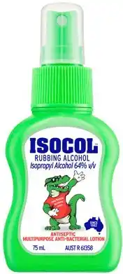 Amcal Pharmacies Isocol Rubbing Alcohol Antiseptic Spray 75mL offer