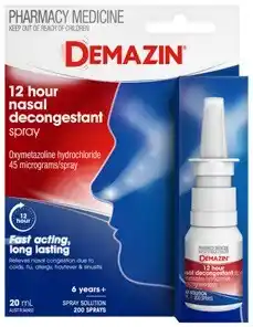 Amcal Pharmacies Demazin 12 Hour Nasal Decongestant Spray 20mL offer