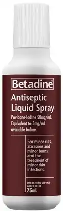 Amcal Pharmacies Betadine Antiseptic Liquid Spray 75mL offer