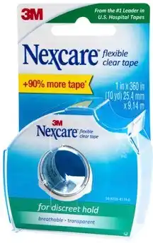 Amcal Pharmacies Nexcare Flexible Clear Tape 25.4mm x 9.14m offer