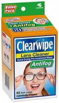 Amcal Pharmacies Clearwipe Antifog Lens Cleaner Wipe 60 Pack offer
