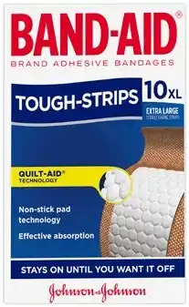 Amcal Pharmacies Band-Aid Tough-Strips Extra Large 10 Pack offer