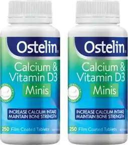 Amcal Pharmacies Ostelin Calcium & Vitamin D3 Minis 250 Tablets offer