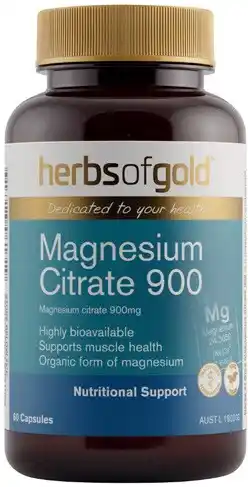 Amcal Pharmacies Herbs of Gold Magnesium Citrate 900 60 Capsules offer