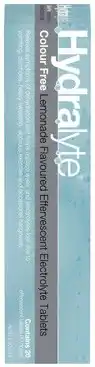 Amcal Pharmacies Hydralyte Effervescent Electrolyte Tablets Colour Free Lemonade Flavour 20 Pack offer