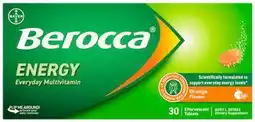 Amcal Pharmacies Berocca Energy Orange Flavour 30 Effervescent Tablets offer