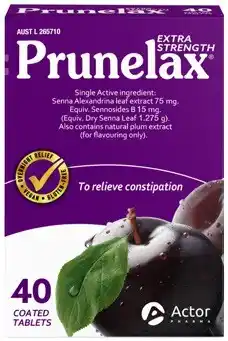Amcal Pharmacies Prunelax Extra Strength Constipation Relief 40 Tablets offer