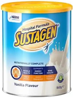 Amcal Pharmacies Sustagen Hospital Formula Vanilla Flavour 840g offer