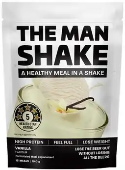 Amcal Pharmacies The Man Shake Vanilla Flavour 840g offer