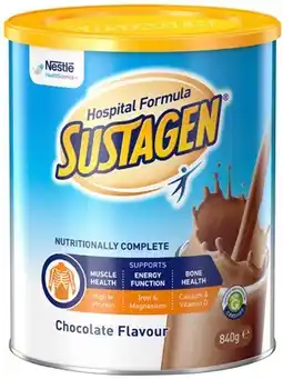 Amcal Pharmacies Sustagen Hospital Formula Chocolate Flavour 840g offer